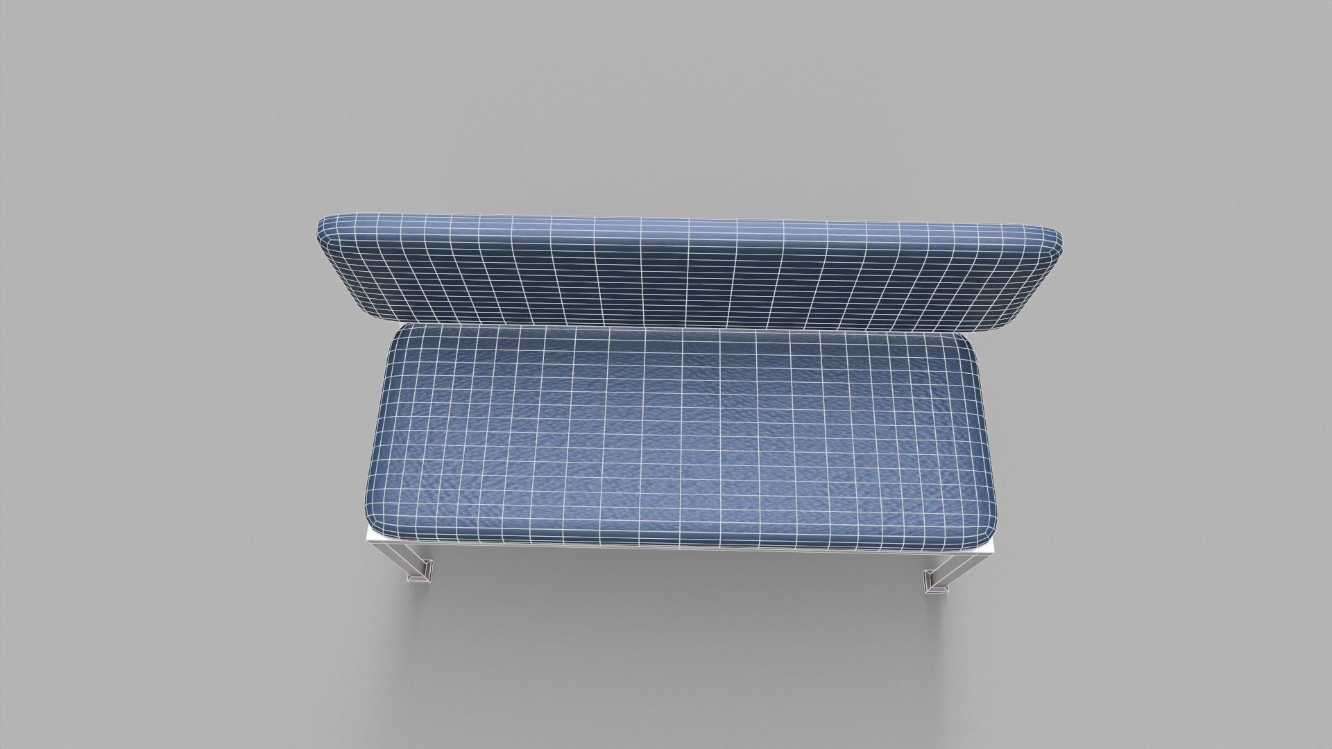 Seating hospital bench Low-poly 3D model_7