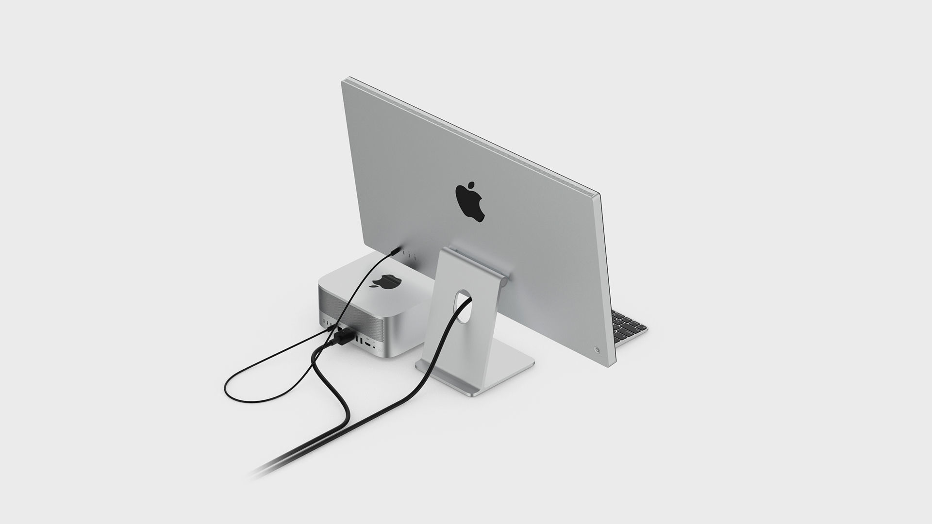 Mac Studio Complete Set with Display Mouse and Keyboard 3D model_4