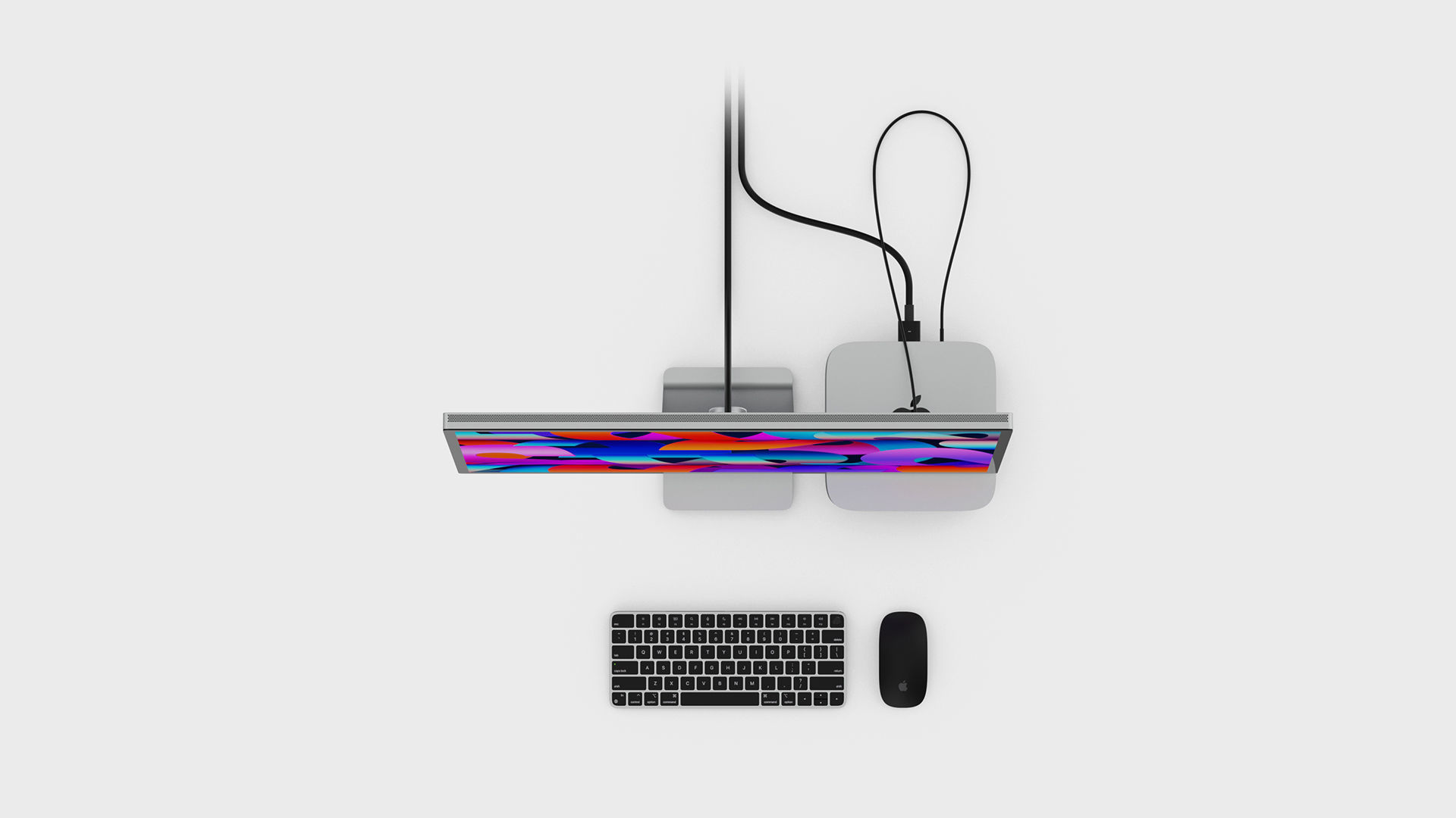 Mac Studio Complete Set with Display Mouse and Keyboard 3D model_8