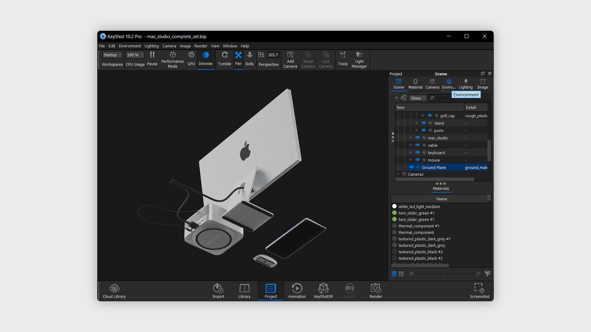 Mac Studio Complete Set with Display Mouse and Keyboard 3D model_12