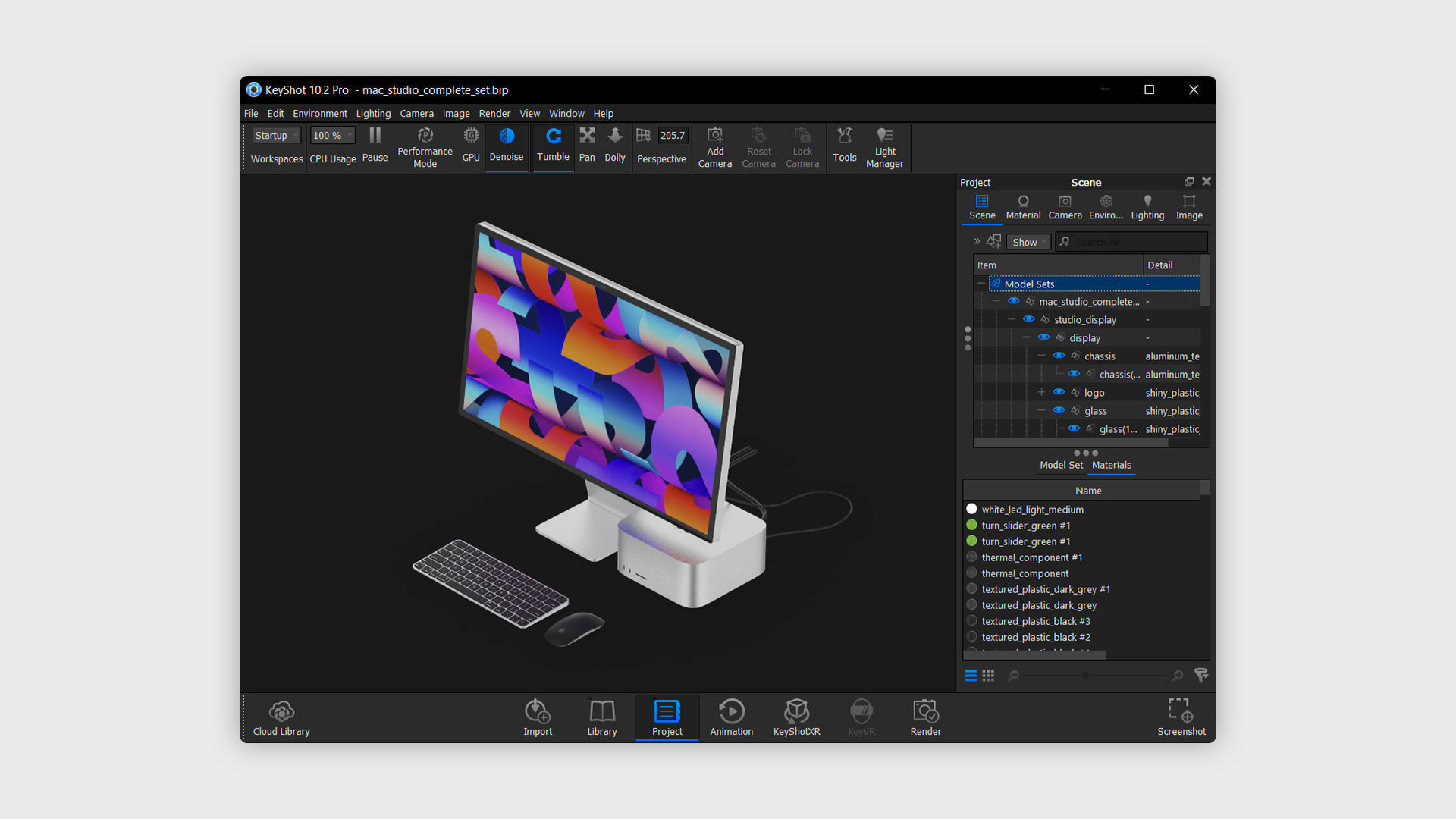 Mac Studio Complete Set with Display Mouse and Keyboard 3D model_11