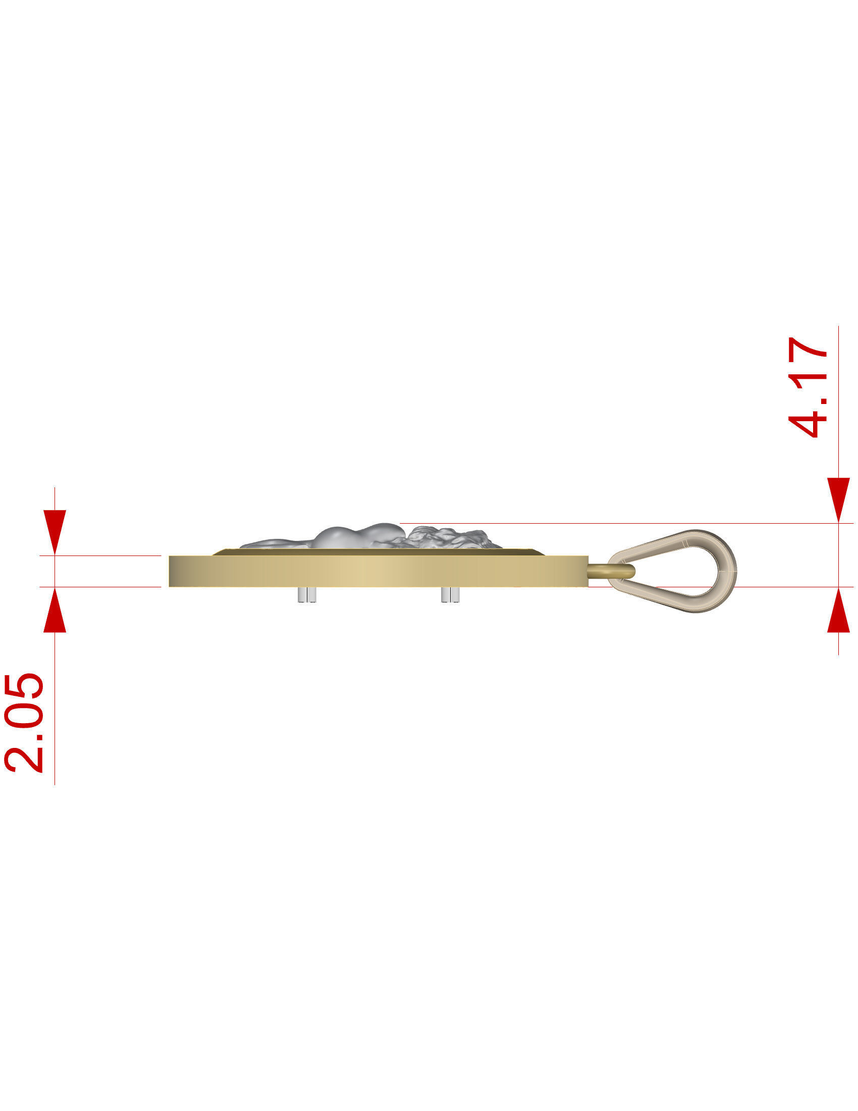 Baby angel pendant 3D print model_5