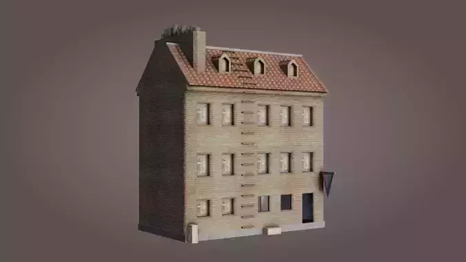 Old House wiht open room Lowpoly