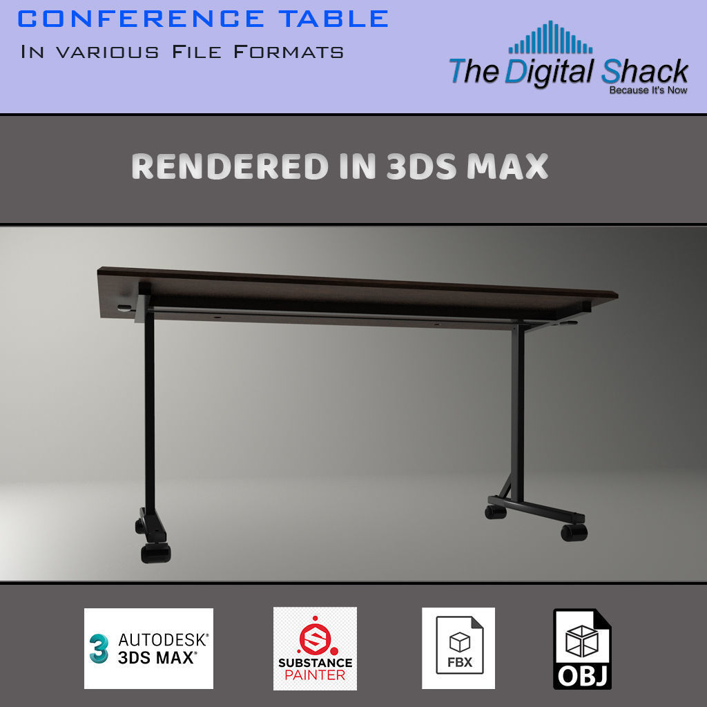 Conference Table - Foldable 3D model_2