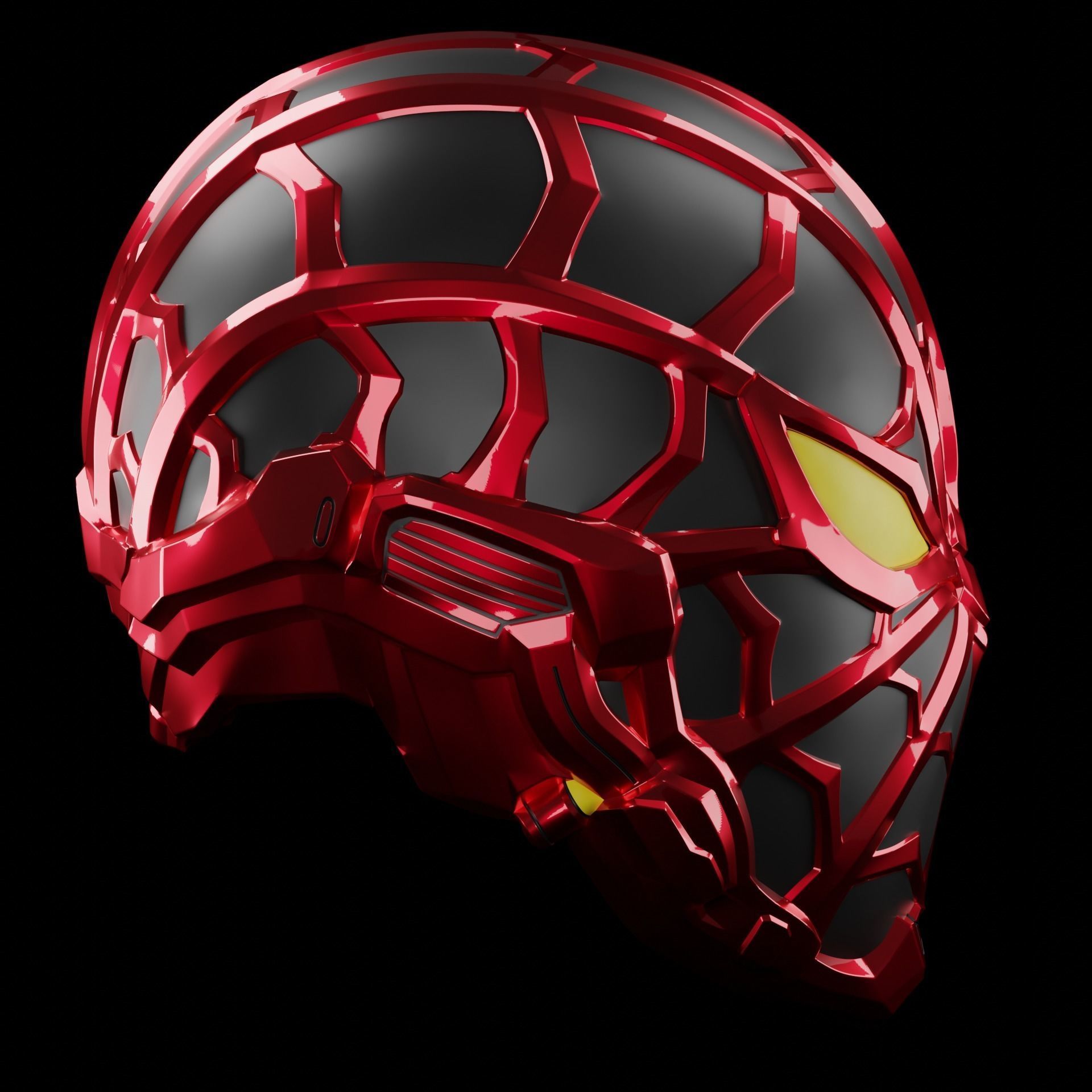Spider-Man Miles Morales Strike Helmet 3D print model_2