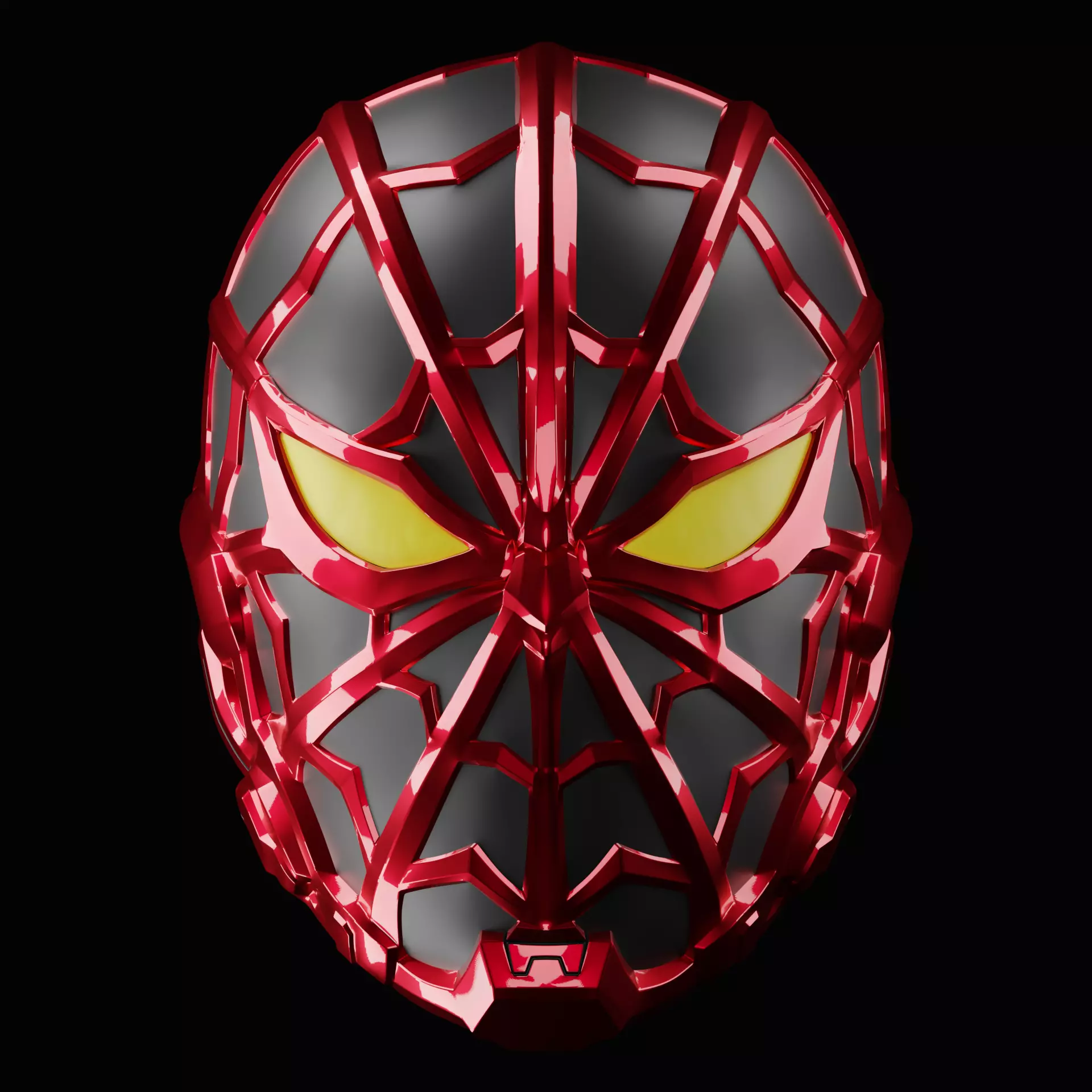 Spider-Man Miles Morales Strike Helmet 3D print model_0