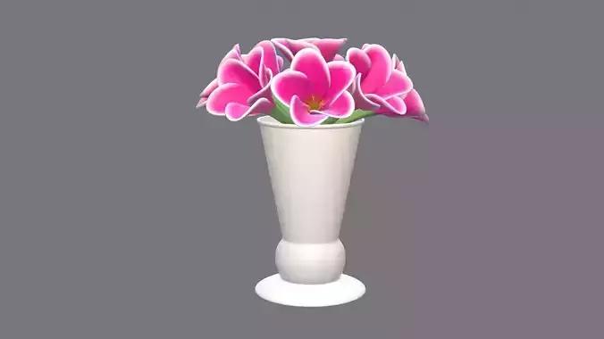 Decor bouquet of flowers in a porcelain vase 2