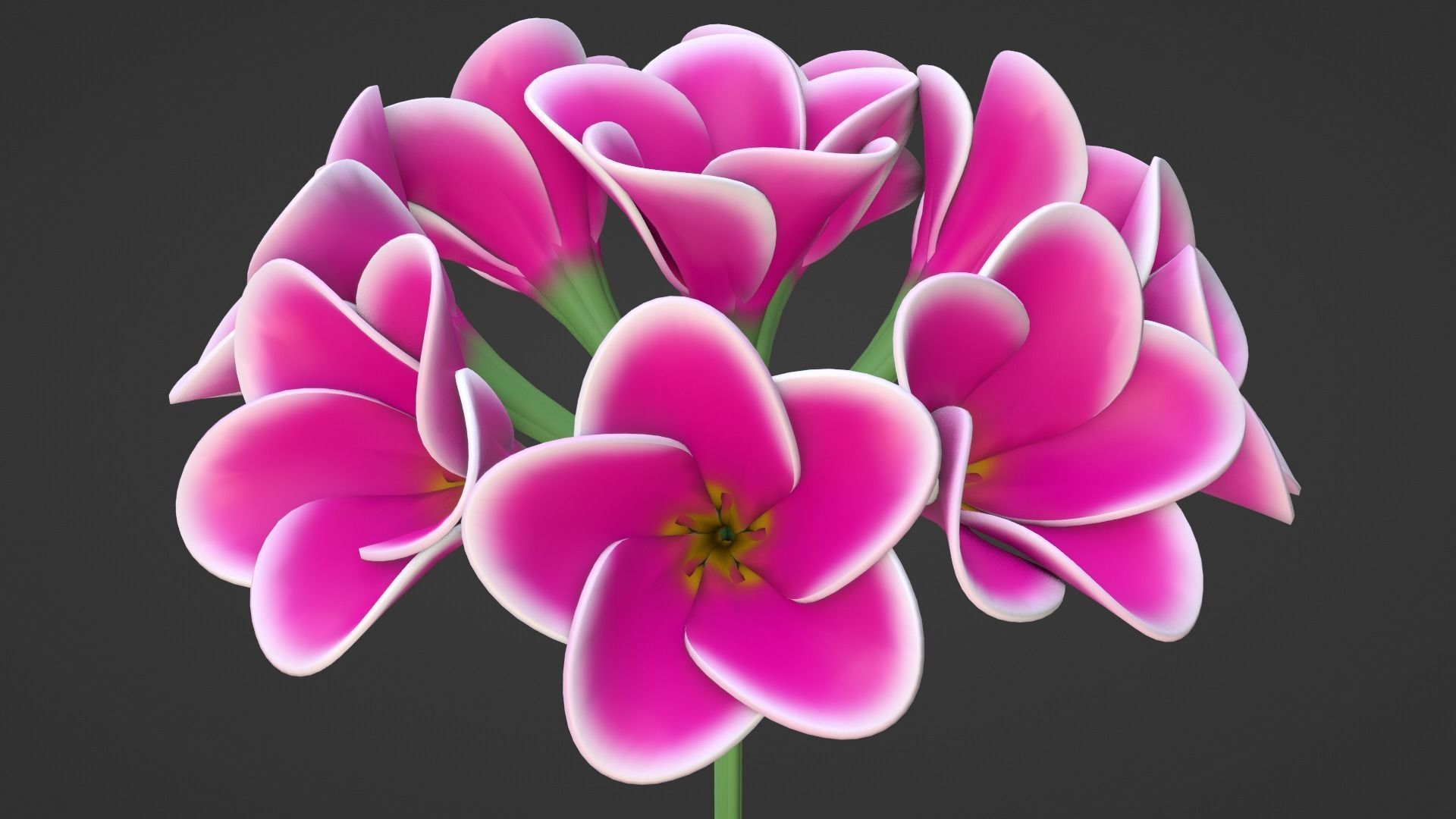 Decor bouquet of flowers in a porcelain vase 2 3D model_20