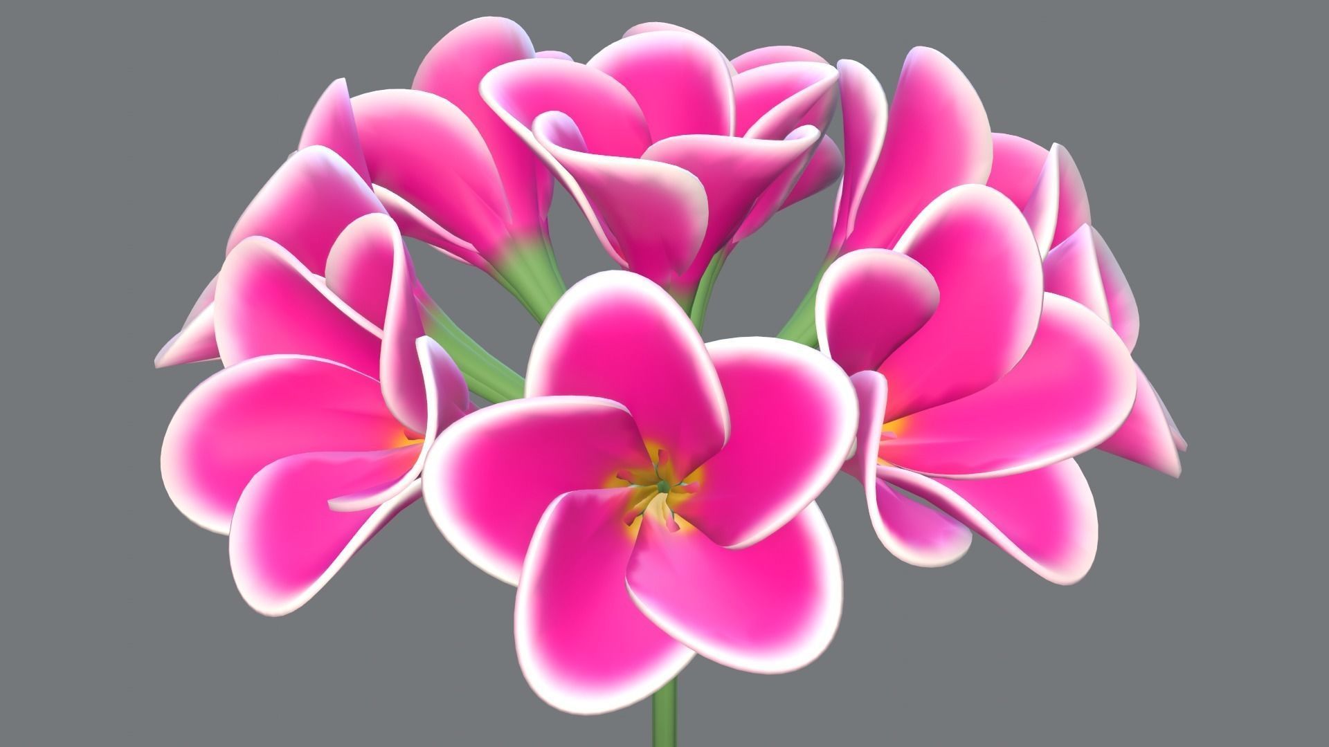 Decor bouquet of flowers in a porcelain vase 2 3D model_21