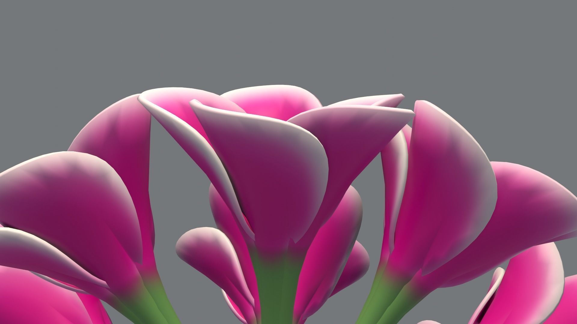 Decor bouquet of flowers in a porcelain vase 2 3D model_24