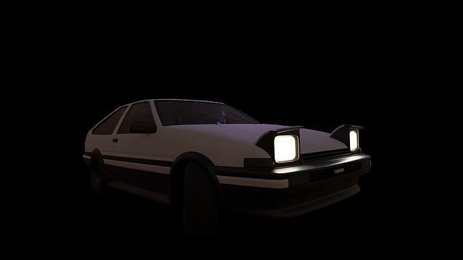 Toyota Trueno AE86 Rigged  3D model