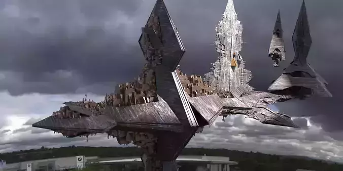 RA City Floating tower City Kit bash 