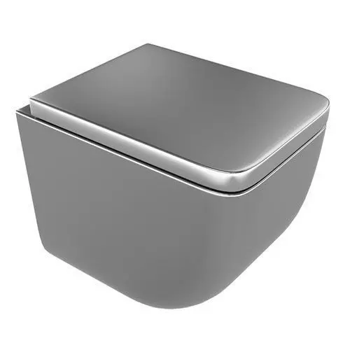 Grey Ceramic Toilet Bowl 3D model