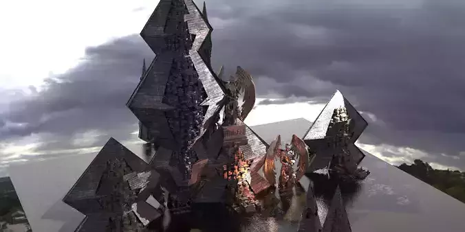 RA Gods City Floating Pyramids Kit bash 3 