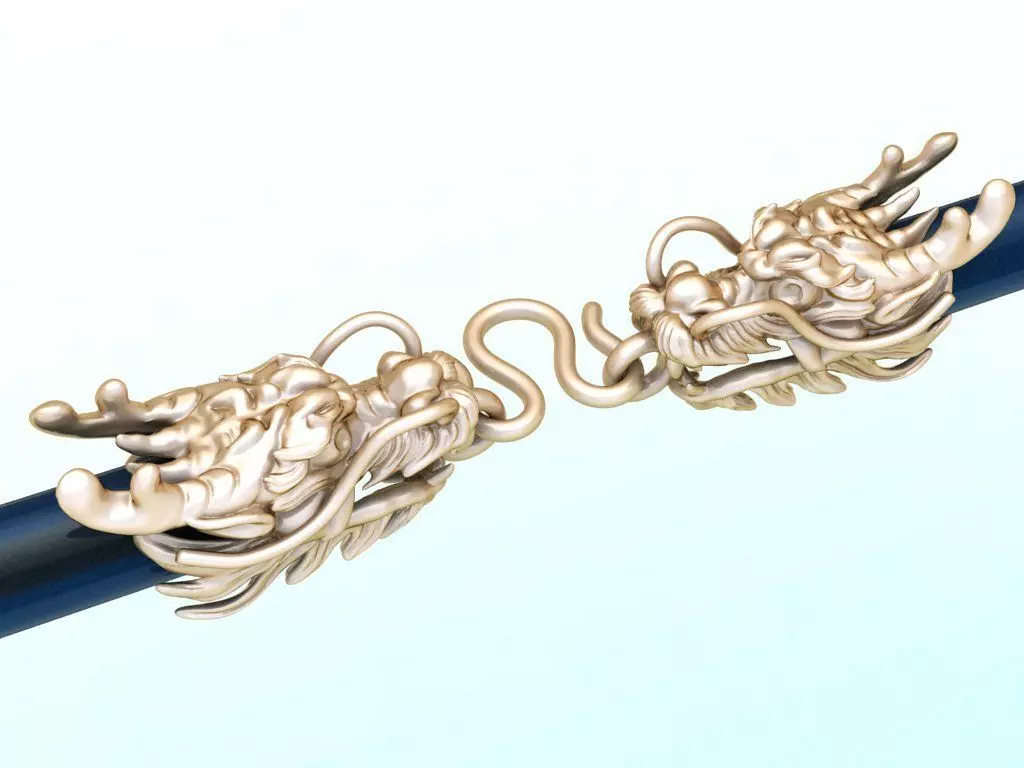 Dragon necklace - Dragon pendant - Wrap leather cord - N 613 3D print model