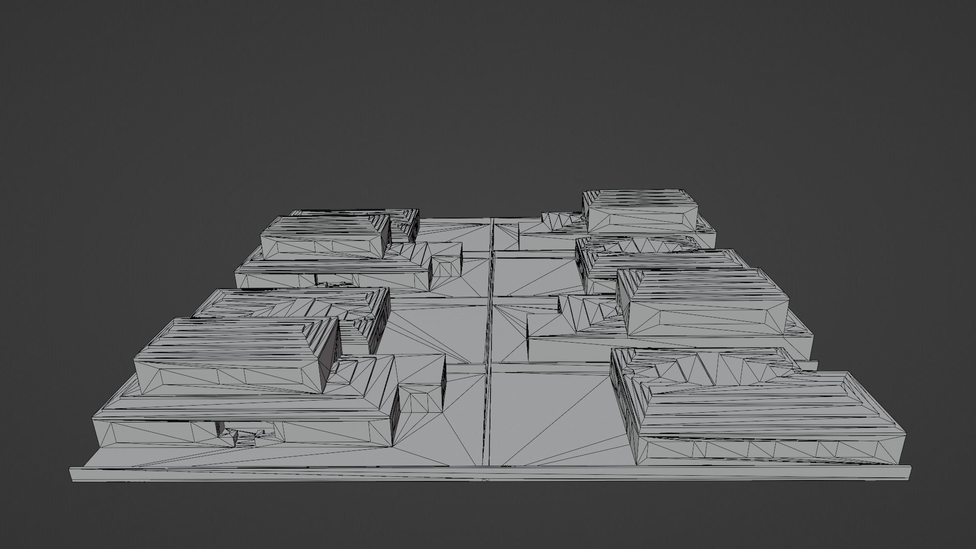 Voxel City Low-poly 3D model_11