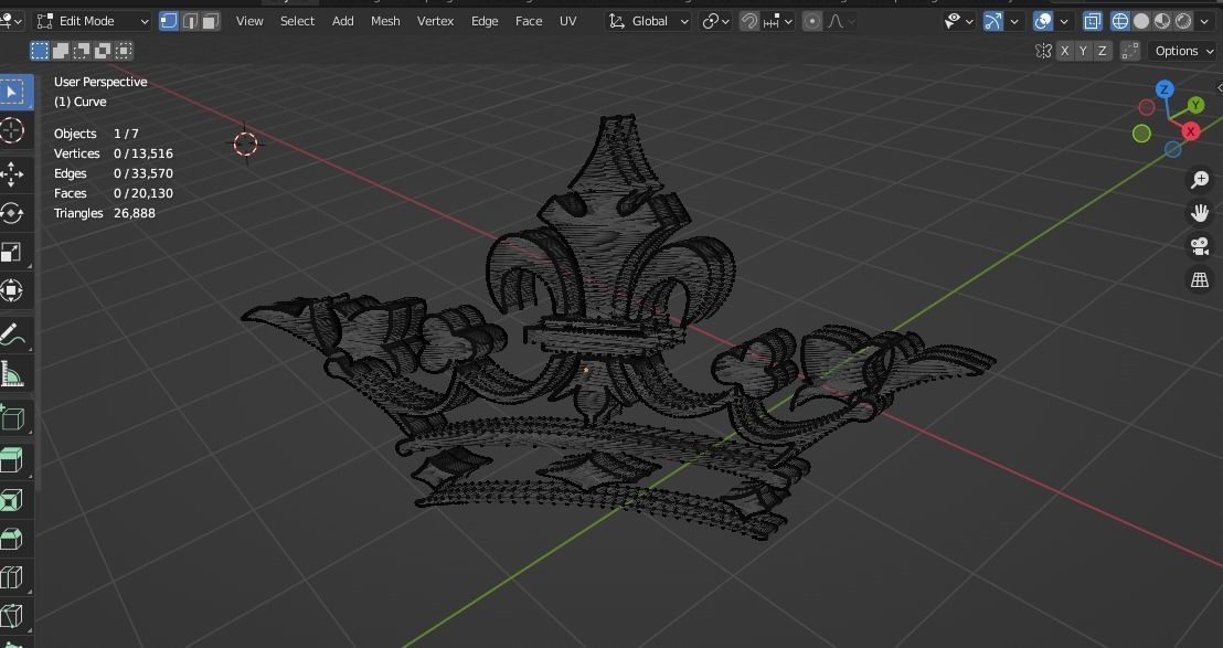 Gold Crown Logo 3D model_11