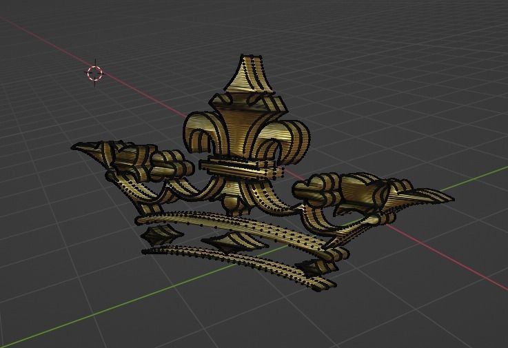 Gold Crown Logo 3D model_12