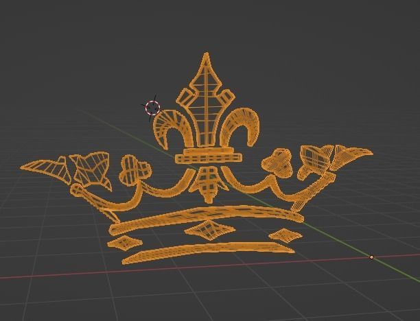Gold Crown Logo 3D model_5