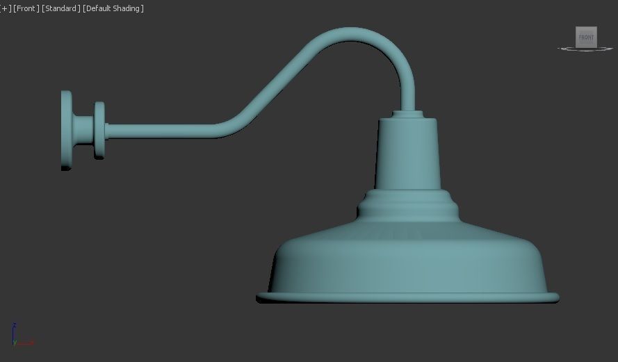 Barn Lamp WM Light Low-poly 3D model_1
