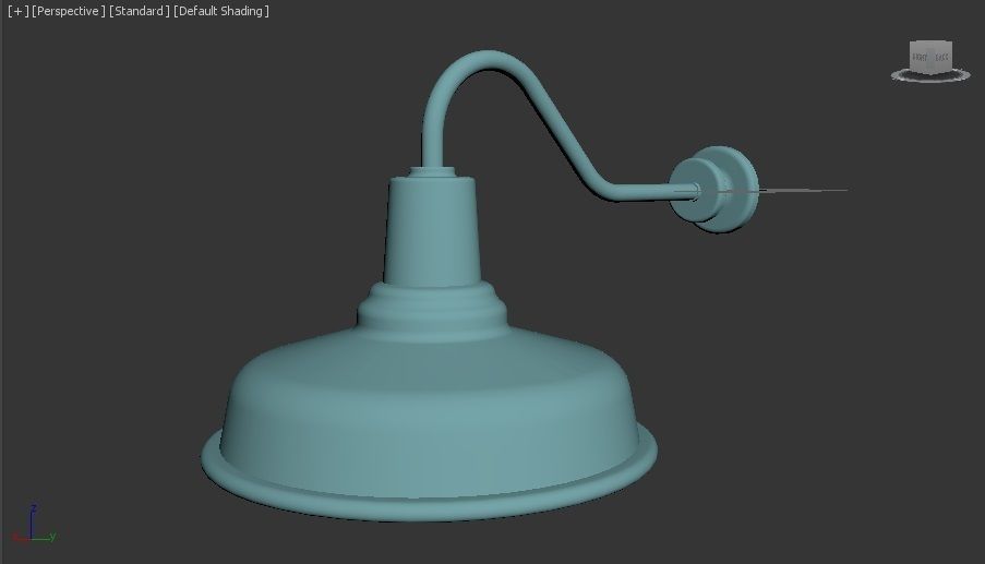 Barn Lamp WM Light Low-poly 3D model_3