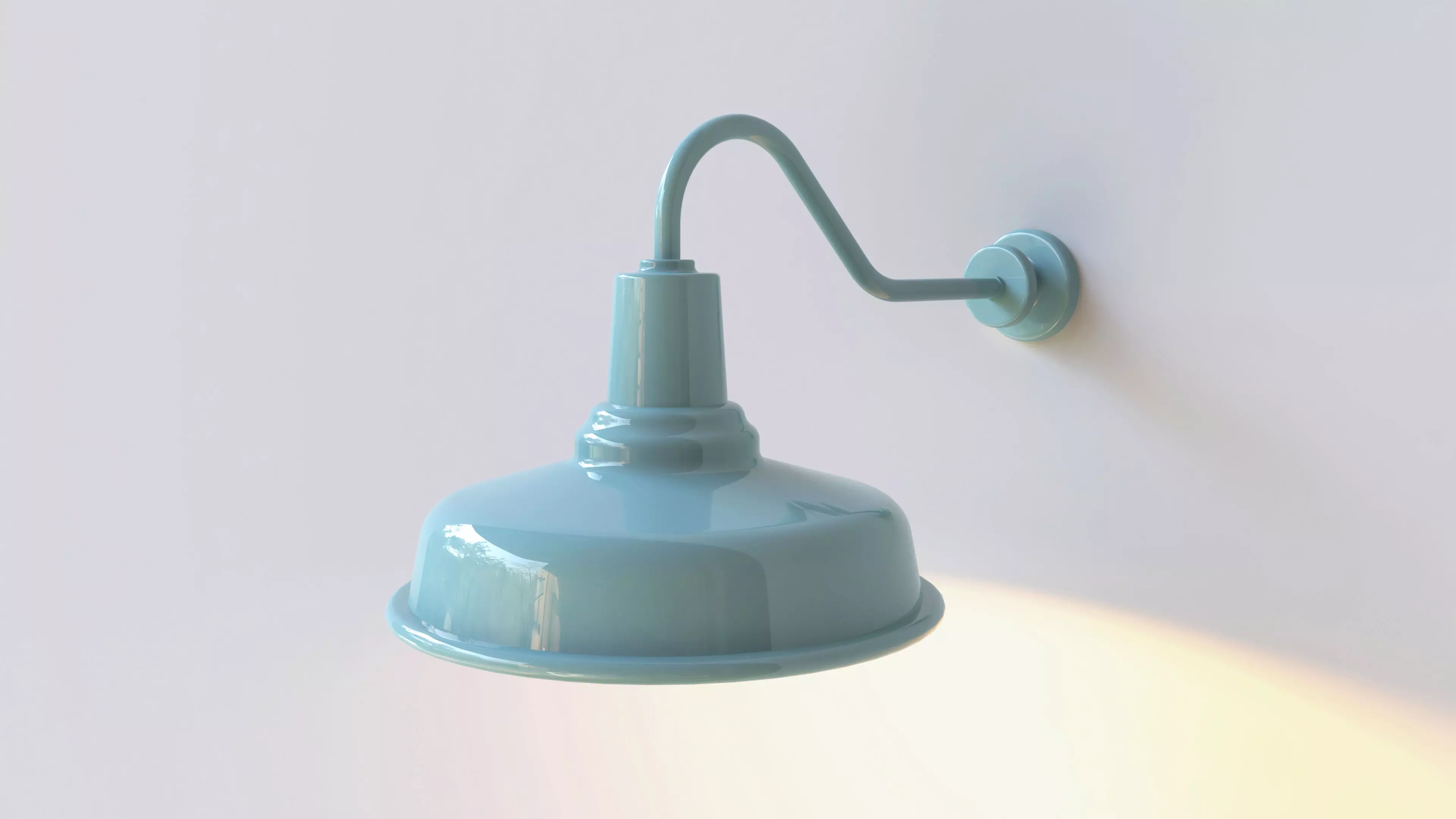 Barn Lamp WM Light Low-poly 3D model_0