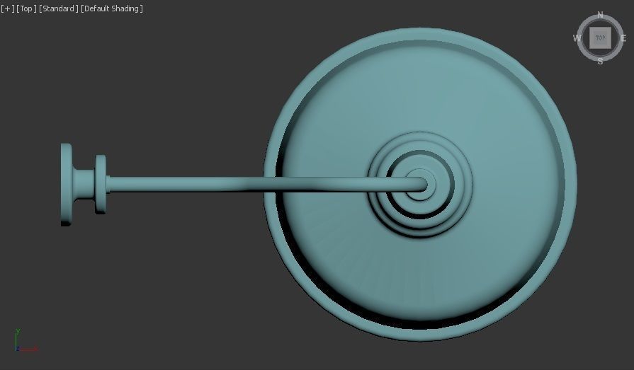 Barn Lamp WM Light Low-poly 3D model_2