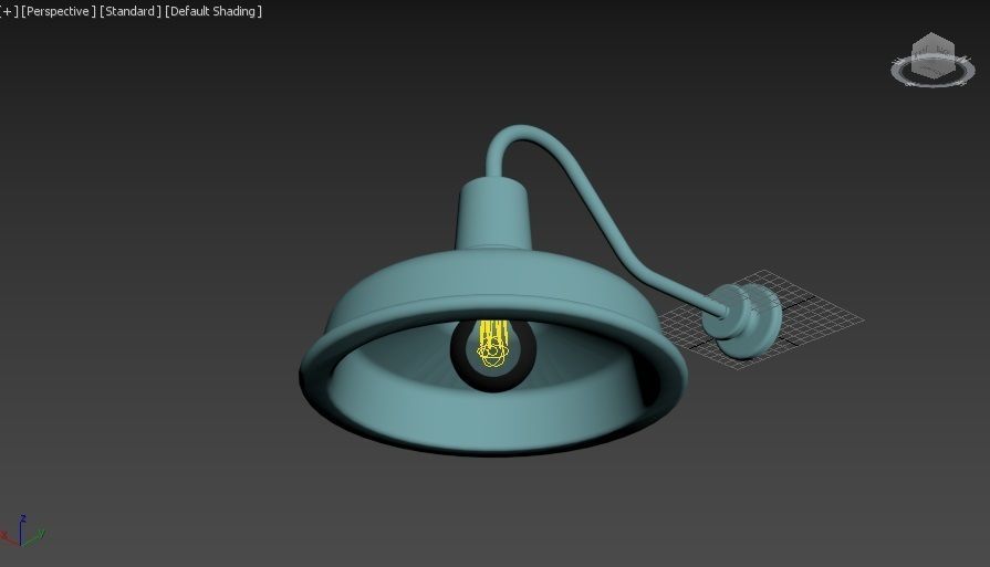 Barn Lamp WM Light Low-poly 3D model_4