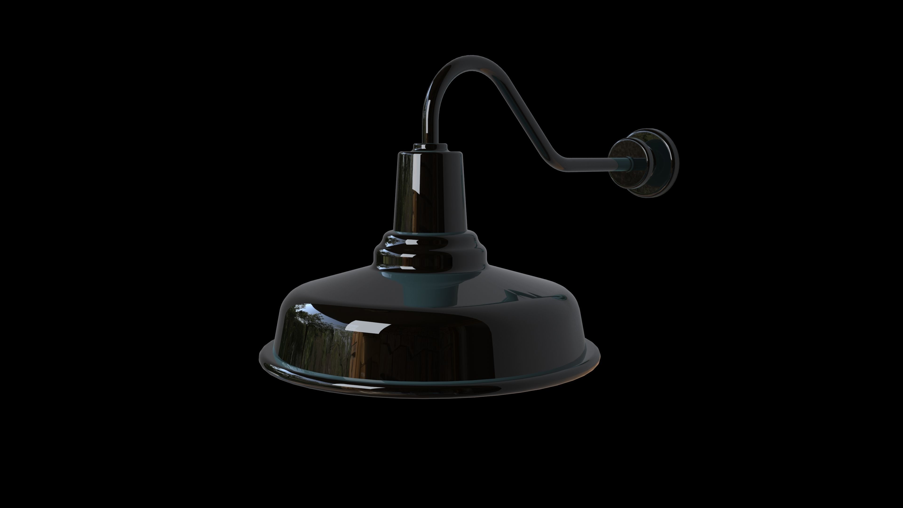 Barn Lamp WM Light Low-poly 3D model_11