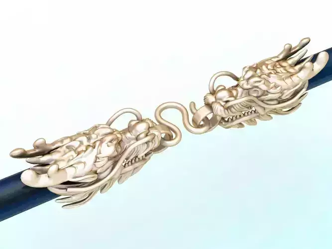 Dragon necklace - Dragon pendant - Wrap leather cord - N 738 3D print model