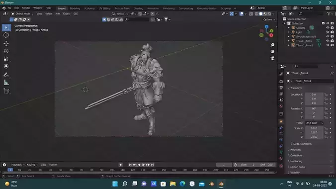 THE HYPER REALISTIC 3D SCULPTED MODEL OF A NINJA