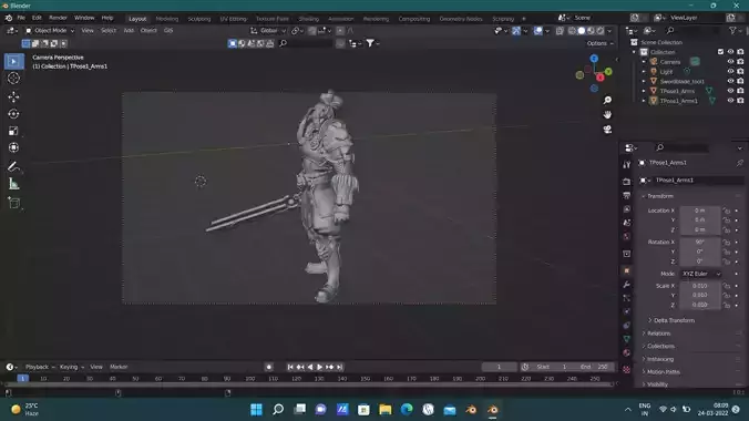 THE HYPER REALISTIC 3D SCULPTED MODEL OF A NINJA