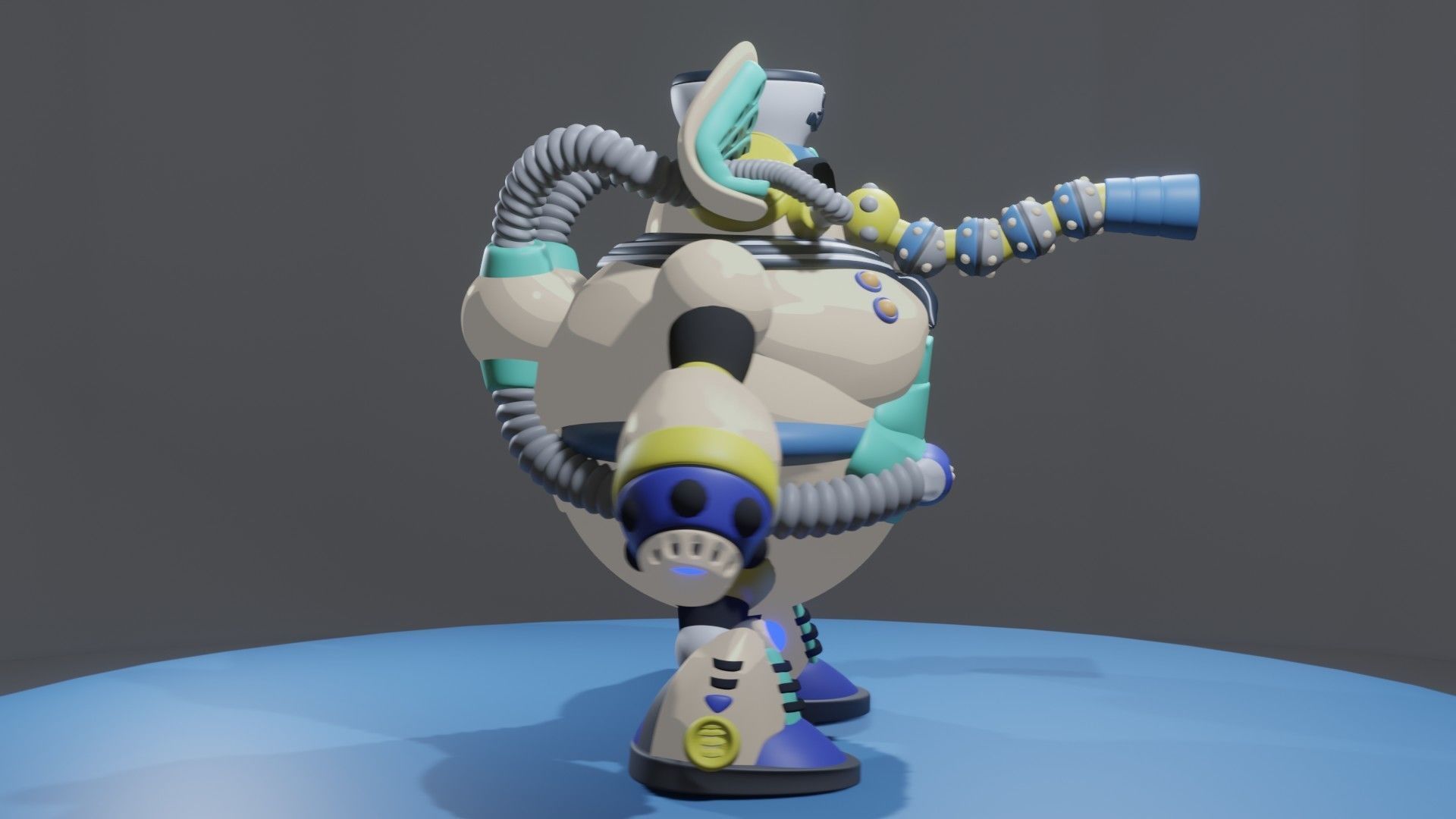 Summer Mammoth Low-poly 3D model_6