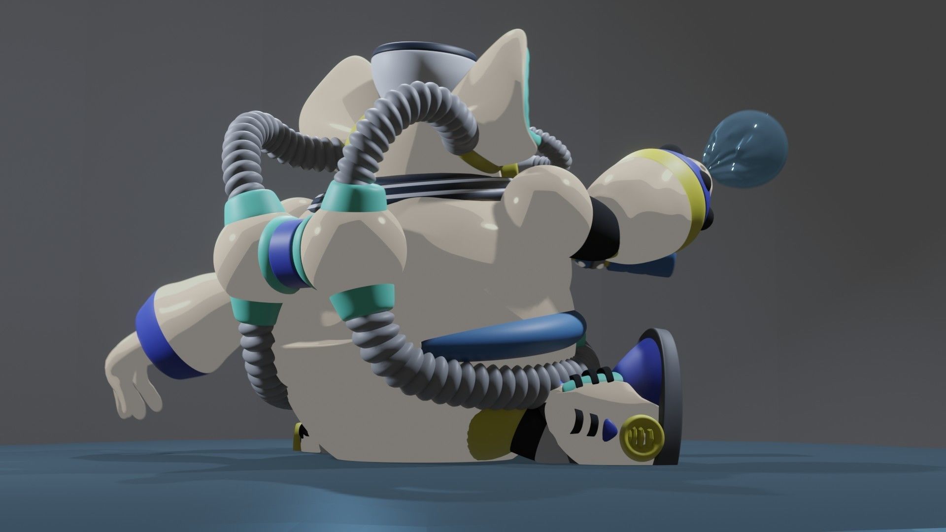 Summer Mammoth Low-poly 3D model_9