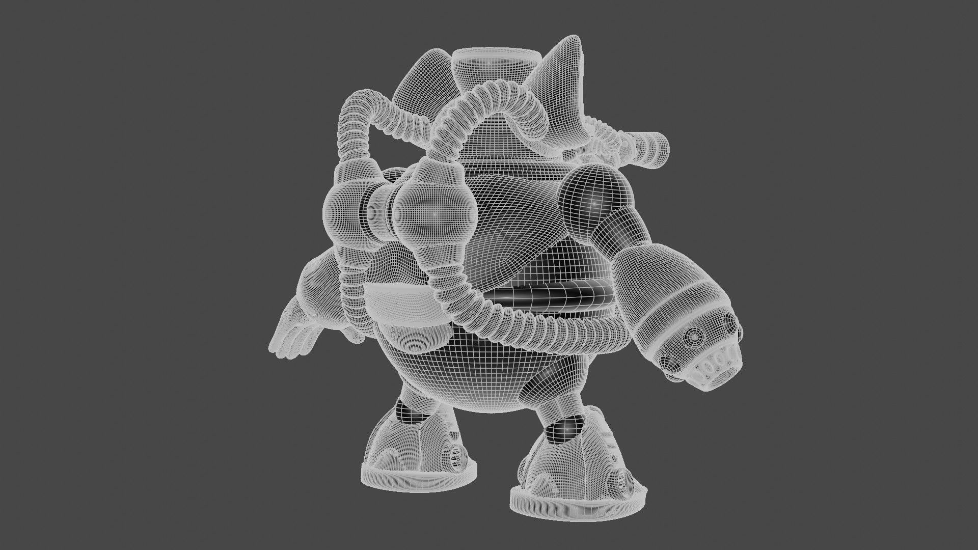 Summer Mammoth Low-poly 3D model_11