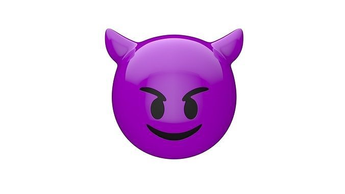Apple Smiling Face with Horns  3D model