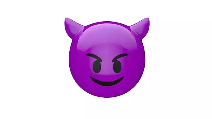 Apple Smiling Face with Horns 