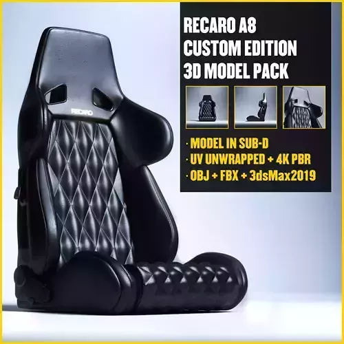 RECARO A8 Custom Edition Low-poly 3D model