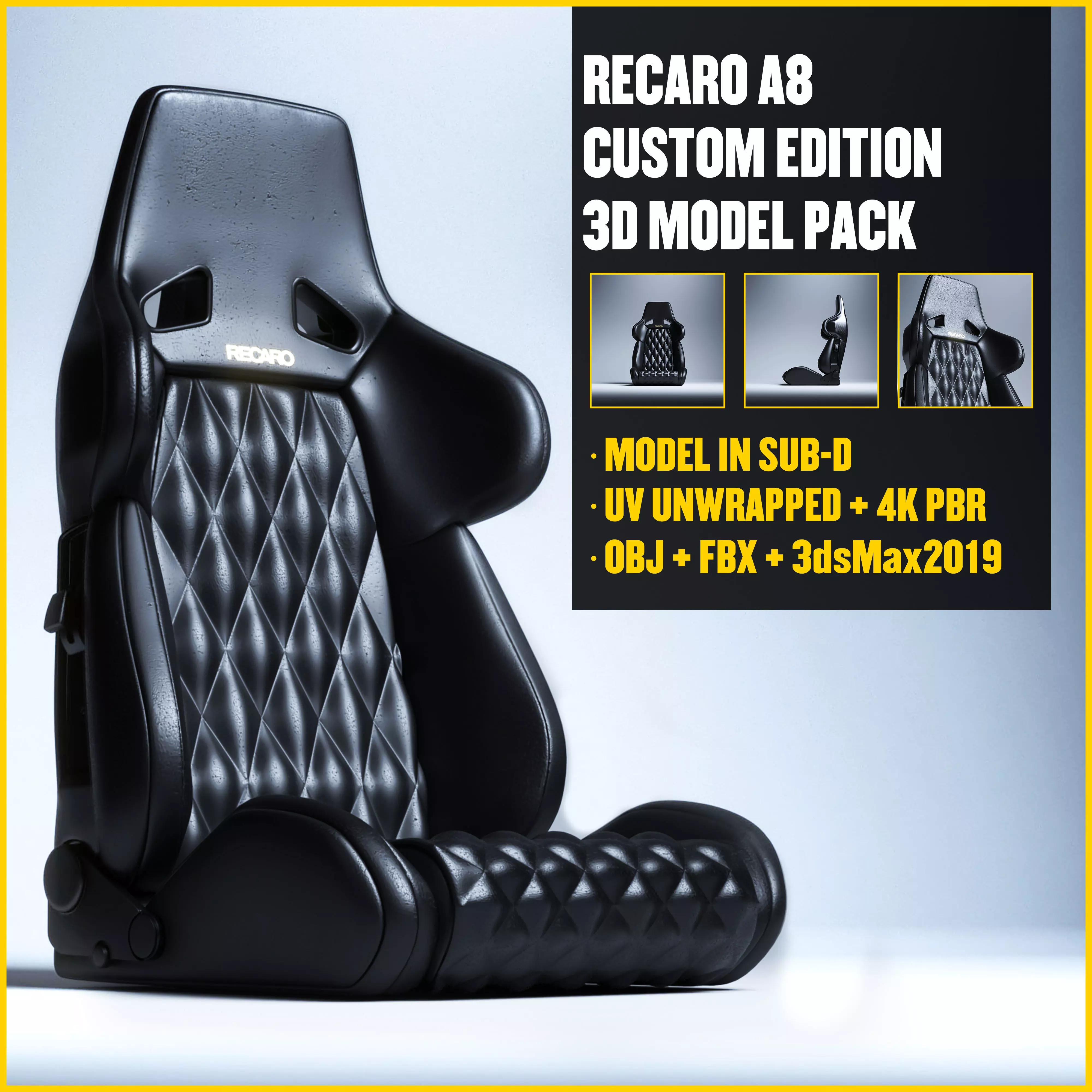 RECARO A8 Custom Edition Low-poly 3D model_0