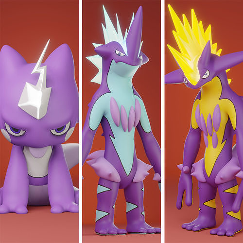 pokemon toxel evolution pack  3D print model