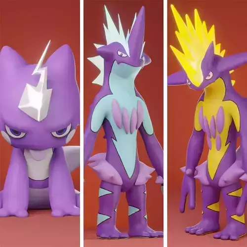 pokemon toxel evolution pack  3D print model
