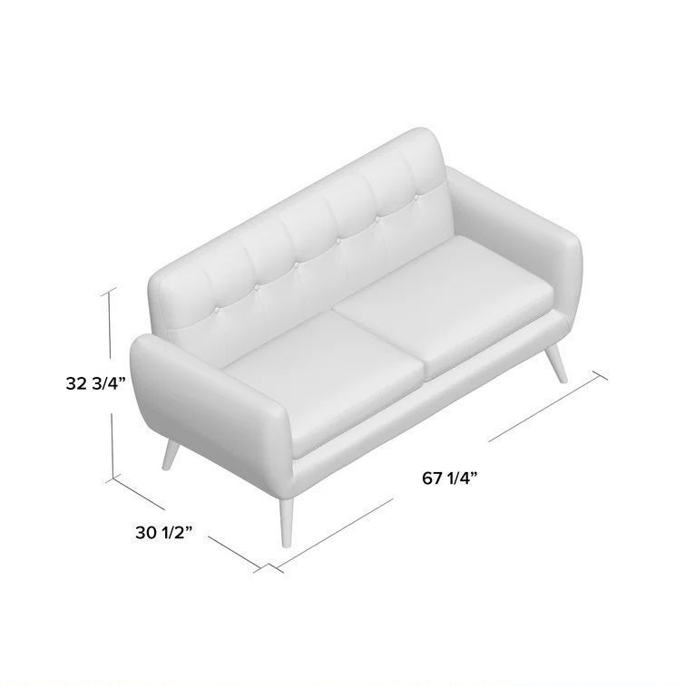 Loveseats Sofa  for Augmented Reality  Glb and Usdz  Free low-poly 3D model_2