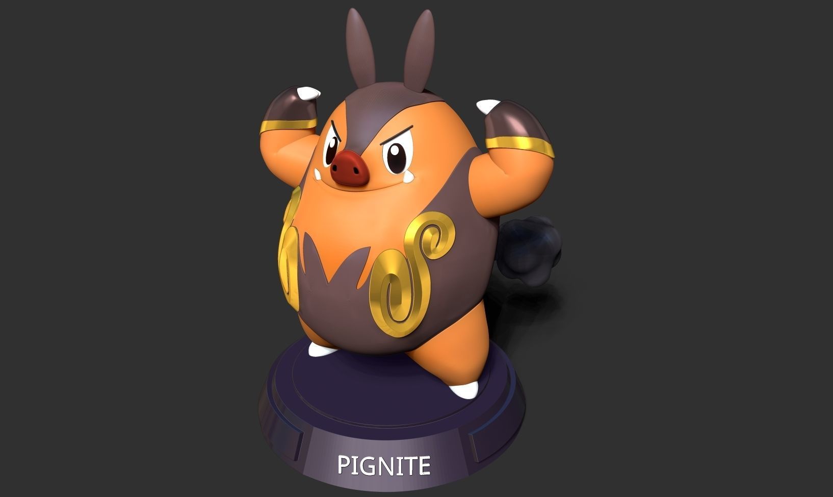 Pignite - Pokemon Fanart 3D print model_14