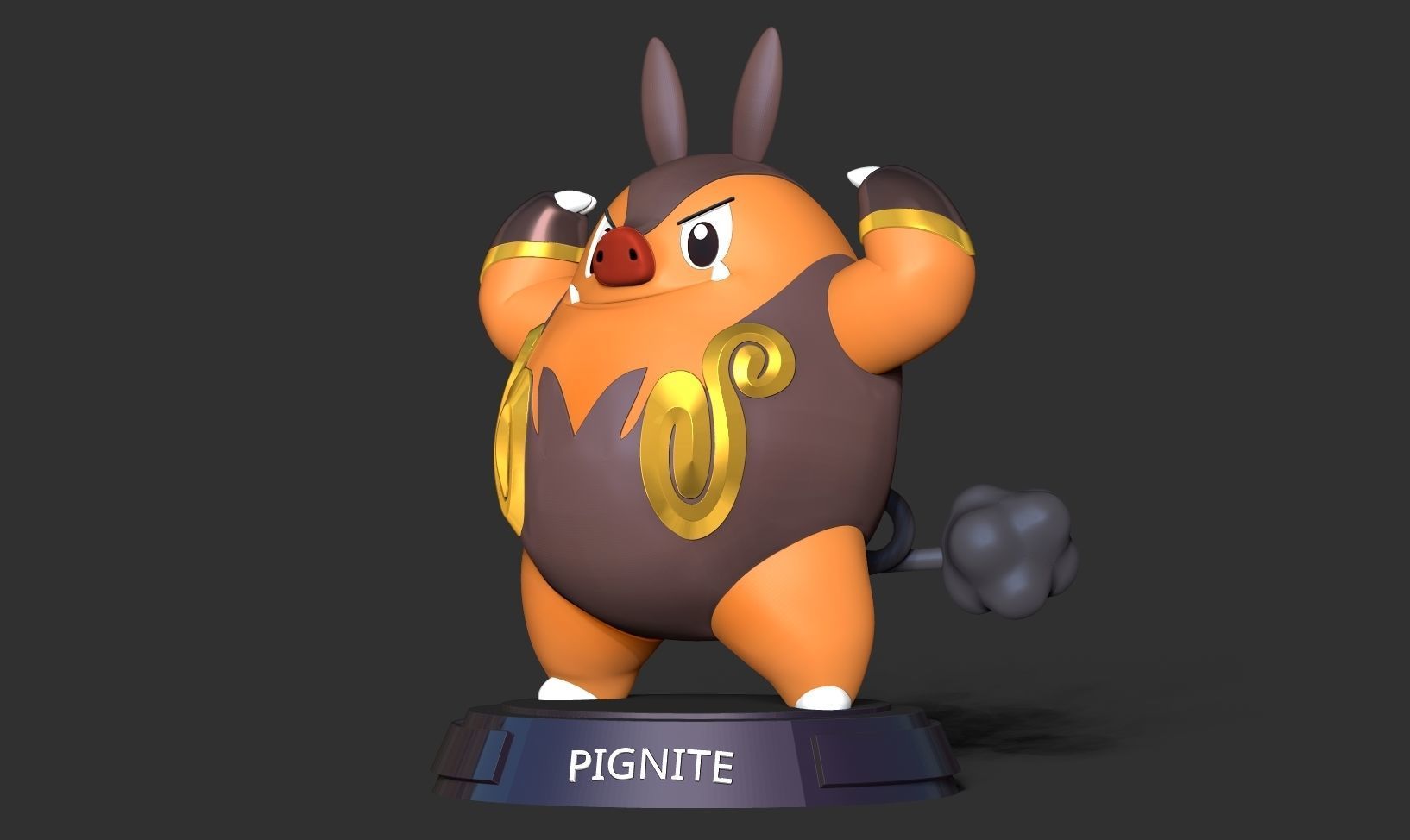 Pignite - Pokemon Fanart 3D print model_10