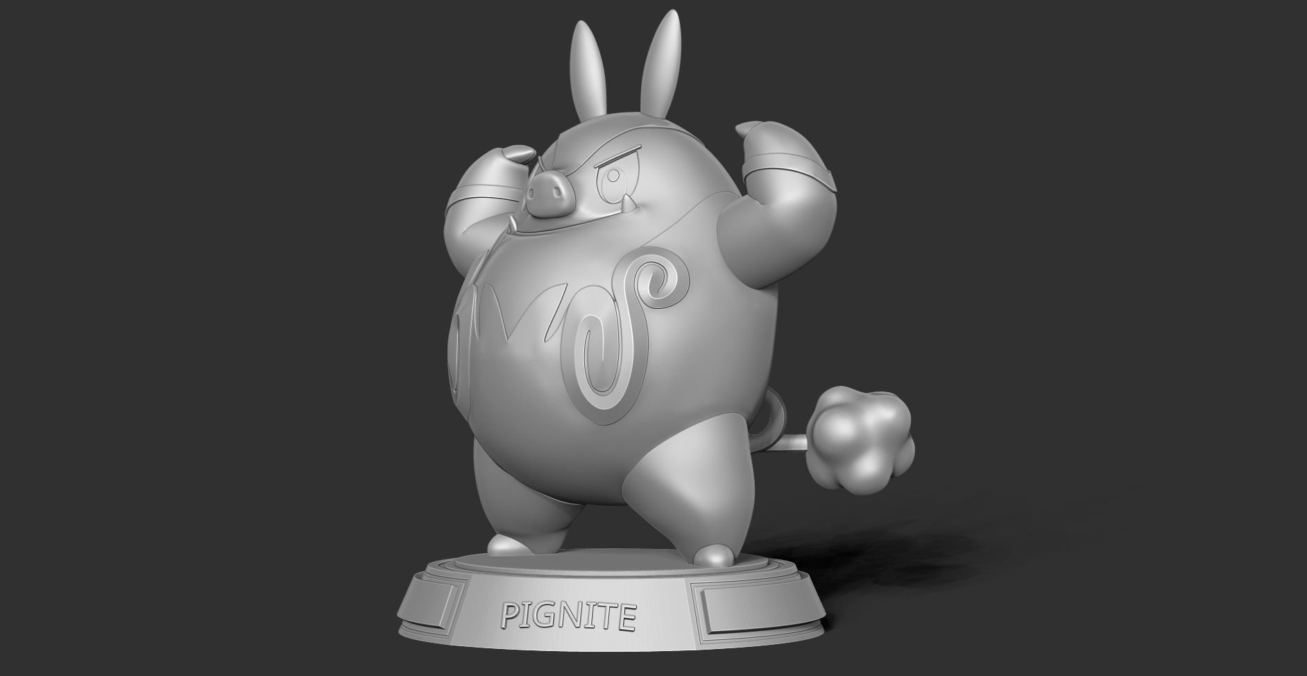 Pignite - Pokemon Fanart 3D print model_11