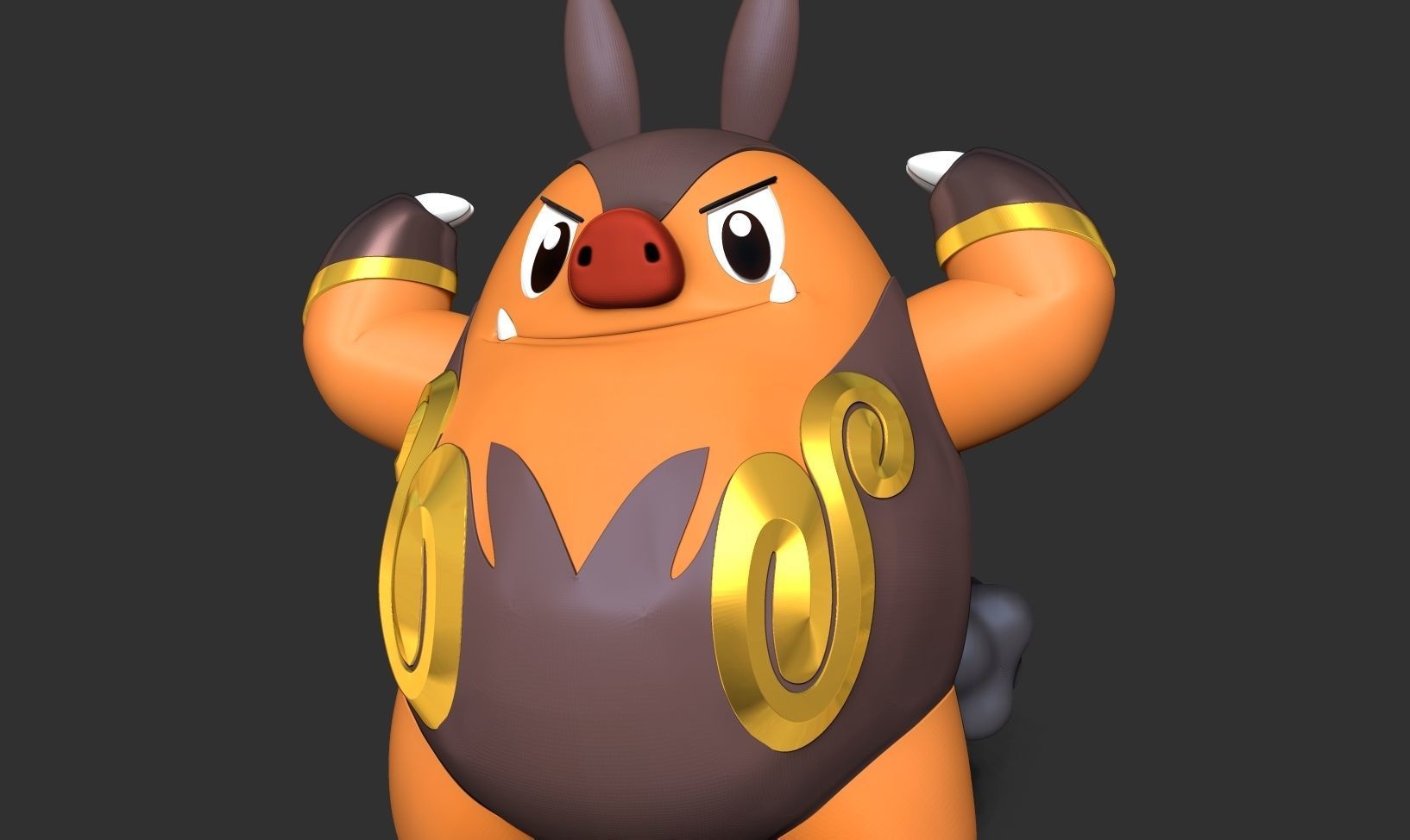 Pignite - Pokemon Fanart 3D print model_5