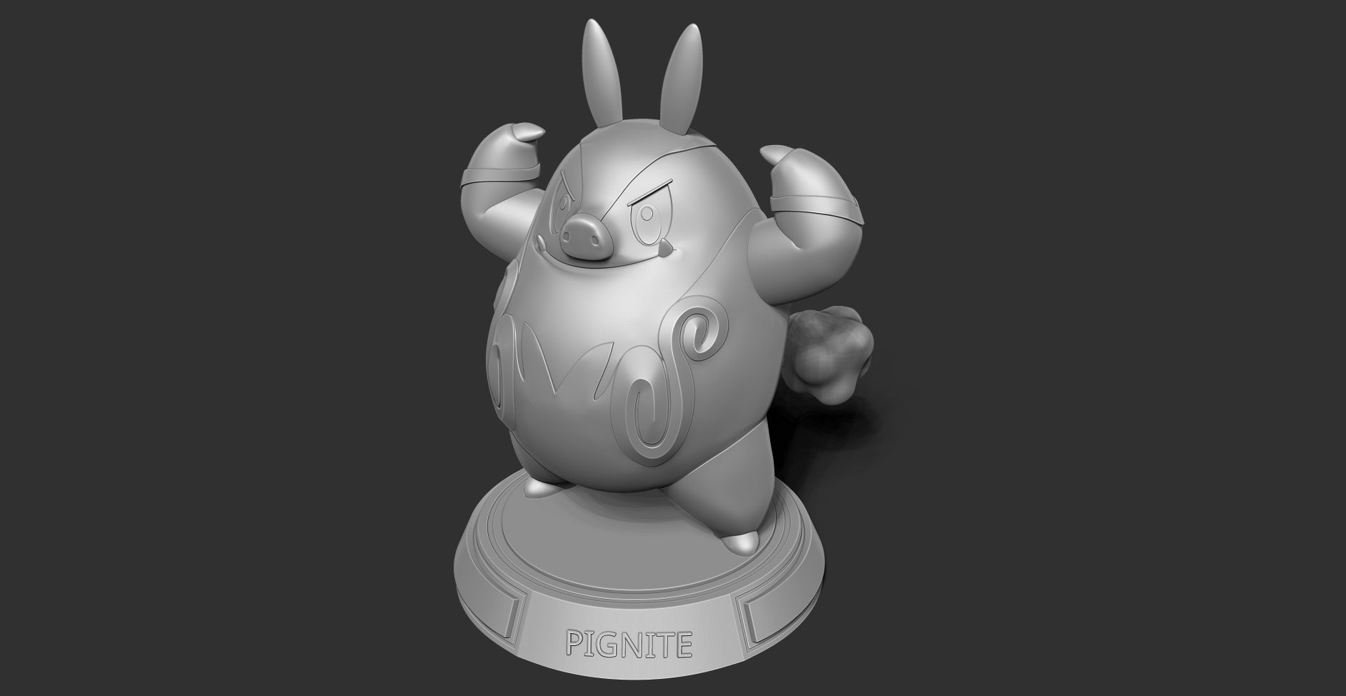 Pignite - Pokemon Fanart 3D print model_15