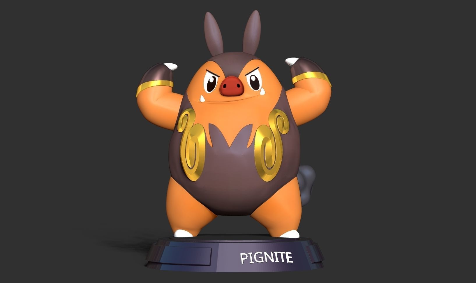 Pignite - Pokemon Fanart 3D print model_6