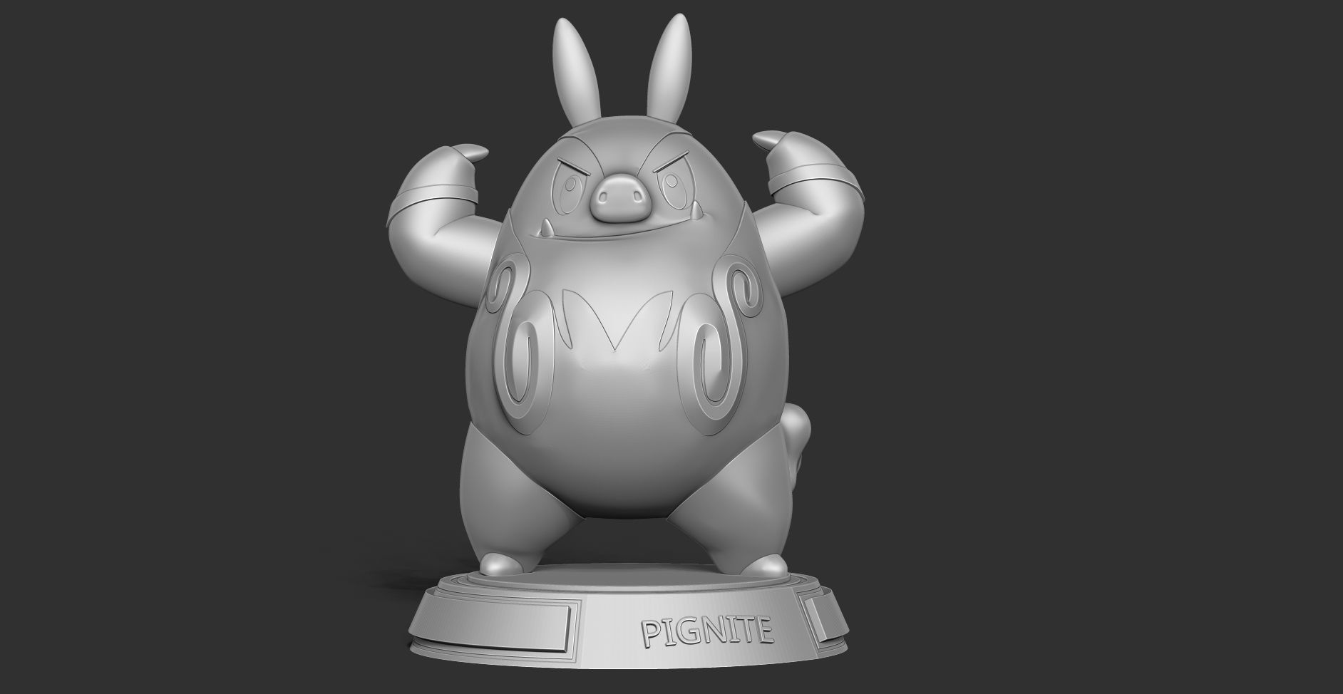 Pignite - Pokemon Fanart 3D print model_9