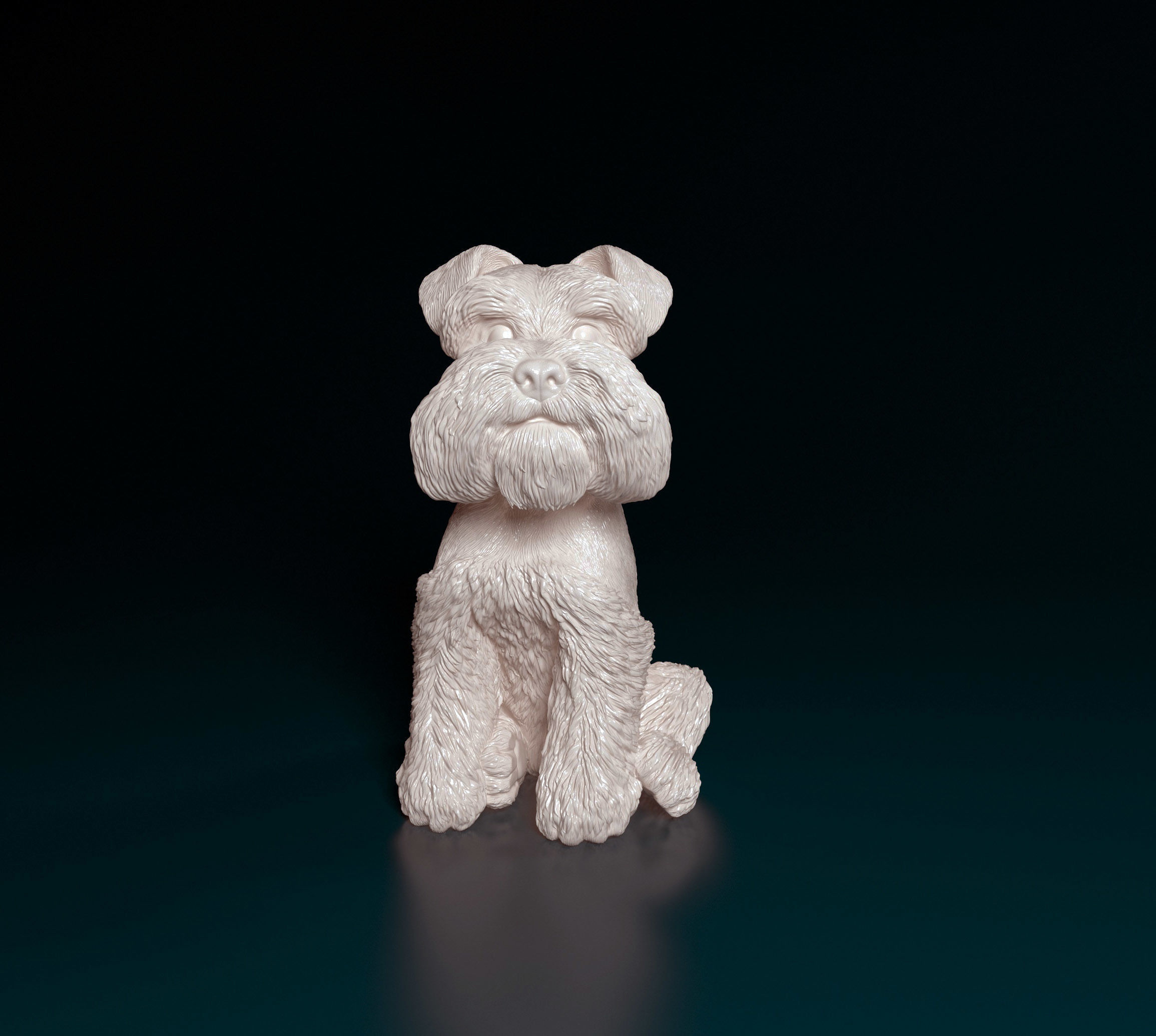 Zwergschnauzer dog 3D print model_1
